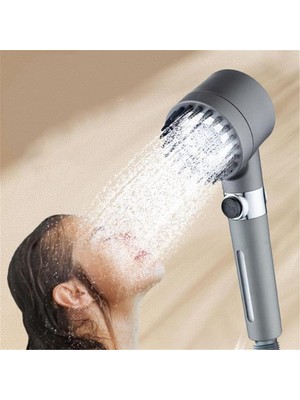Hakay Jouis Duş Başlığı Masajlı Uçlu, Su Stop Tuşlu,filtreli 3 Fonksiyonlu El Duş,%30 Su Tasarruflu Handshower, Massage Handshower
