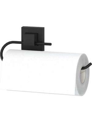 Hakay Tekno-Tel 11.EF.240.02 Delme Vida Matkap Yok Easyfıx Yapıskanlı Kağıt Havluluk Mat Siyah, Siyah, Small