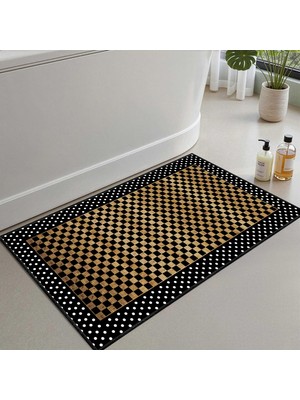 Hakay Monnhein Banyo Paspası, Yumuşak Banyo Halısı, Kaymaz Dot Tabanlı, Su Emici, Makinede Yıkanabilir - 50 x 80 cm