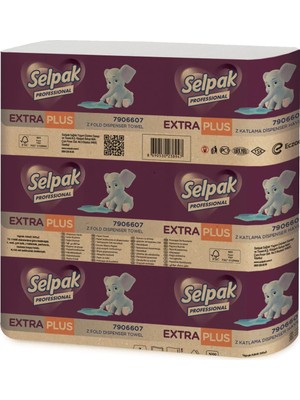 Hakay Selpak Professional Extra Z Katlı Plus Dispenser Havlu, 200 Yaprak