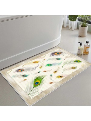 Hakay Monnhein 2'li Set Banyo Paspası, Yumuşak Banyo Halısı, Kaymaz Dot Tabanlı, Su Emici, Makinede Yıkanabilir - 50X60-60X100 cm
