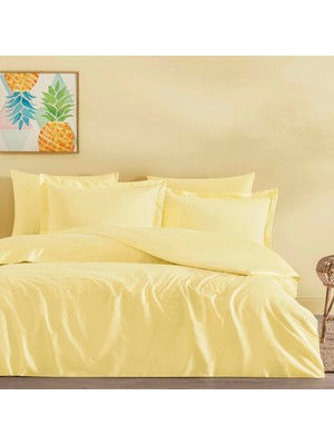 Hakay Linens Mix&match Pamuk Saten Tek Kişilik Saten Nevresim Kılıfı Sarı