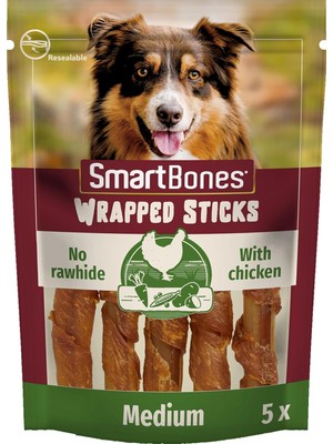 Hakay Smartbones Tavuk Sargılı Medium Stick Köpek Ödülü 5'li (5 x 125GR)