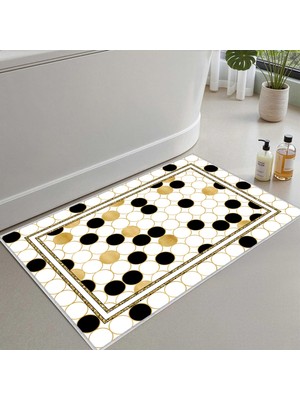 Hakay Monnhein Banyo Paspası, Yumuşak Banyo Halısı, Kaymaz Dot Tabanlı, Su Emici, Makinede Yıkanabilir - 50 x 80 cm