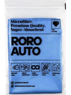 Hakay Roro Auto Olimpos Mikrofiber Oto Cam Bezi 50X70 Mavi