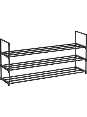Hakay Songmıcs 3 Katlı Ayakkabı Rafı, Ayakkabı Saklama Düzenleyici, Metal Saklama Rafı, 15 Ila 18 Çift Ayakkabıya Uygun, Istiflenebilir Ayakkabı Rafı, Koridor, Oturma Odası, Yatak Odası Için, 30 x 116 x 55