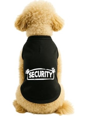 Hakay Kedi ve Köpek Kıyafeti & Elbisesi Siyah Security Atlet M