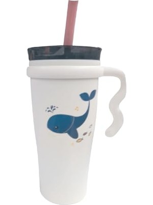 Hakay Çelik Içli Termos Bardak 1000ML Beyaz Yunus