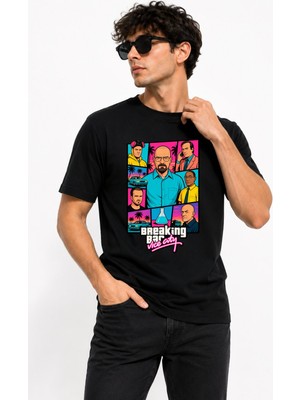 BarsDepo Breakıng Bar Vıce Cıty Baskılı Tişört, Premıum Kalite Unisex Çocuk / Yetişkin