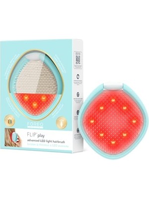 Aesco Foreo Flıp Play Advanced LED Saç Fırçası – Kırmızı, Mavi ve Yeşil Işık Modlarına Sahip 3’ü 1 Arada Bakım Aracı, Sağlıklı Görünen Saç ve Saç Derisini Destekler - Ice Ice Baby!