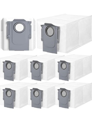 Hakay S8 Maxv Ultra, S8 Max Ultra-Saros 10 / Saros 10R-QREVO Serisi Robot Süpürgeler Için Toz Çöp Torbası Yedek Parça Seti-8 Adet