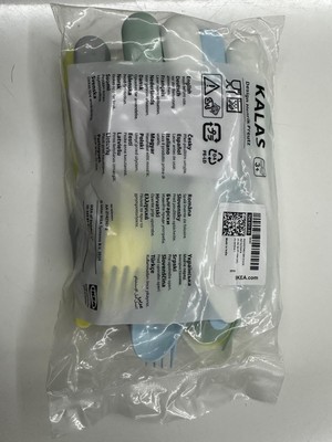 Hakay Ikea Kalas Bebek/bebek 18 Parça Çatal Kaşık Bıçak Seti, Pastel Çok Renkli, Bpa Içermez