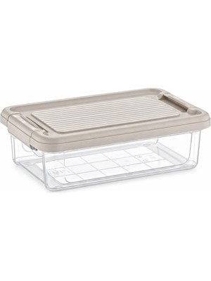 Hakay Orret Home Kilitli Saklama Kabı Şeffaf Organizer Pp Plastik Gıda Saklama Kabı Kapaklı Buzdolabı Düzenleyici Istiflenebilir Çok Amaçlı Saklama Kutusu (3 Litre)