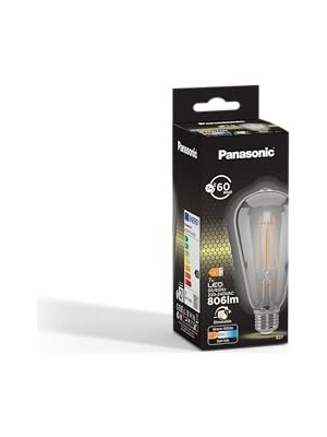 Hakay Panasonic E27 Dim Edilebilir Filaman ST64 Lamba 7W 806LM 2700K Clear          [enerji Sınıfı E]