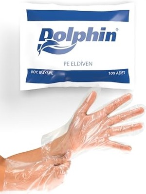Hakay Kullan At Market Dolphin Şeffaf Eldiven Pe 100'LÜ Paket