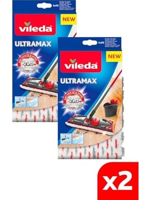 Hakay Vileda 2 Paket Ultramax Mikrofiber Yedek Mop Pkt-H-Ultramat YEDEK2Lİ