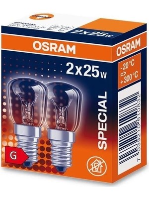 Hakay 25W Fırın Ampulü 2'li Paket E14 Duy 300 Derece 2700K Halogen