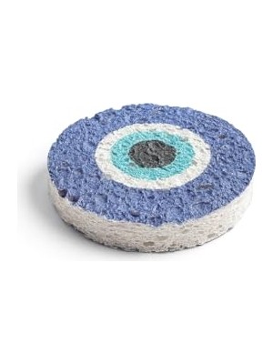 Hakay Magic Sponge Şişen Sihirli Sünger Nazar Boncuğu Desenli, Su Ile Temas Ettiğinde Sünger Formunu Alır, Defalarca Kullanılabilir Sürdürülebilir