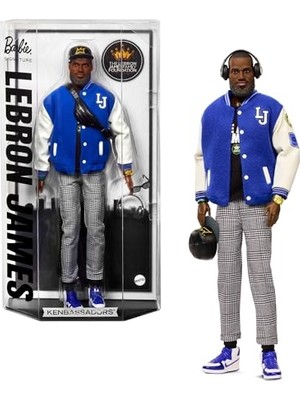 Hakay Barbie Bomber Ceketi, Kulaklık ve Güneş Gözlüğü Gibi Aksesuarlarıyla Koleksiyona Uygun Signature Lebron James Kenbassadors Bebek, HRM33