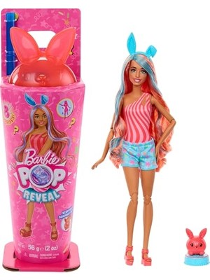 Hakay Barbie Pop Reveal™ Mikshake Serisi - Pembe Barbie Pop Reveal Shakes Serisi Bebek ve Aksesuar Seti, Kokulu ve Sevimli Kedicik Temalı Bebek JCN87
