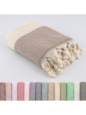 Hakay ®%100 Organik Pamuk Peştemal – Hızlı Kuruyan, Kum Tutmayan Plaj & Banyo Havlusu | Premium Türk Havlusu, Oeko-Tex Sertifikalı (Koyu Yeşil Elmas)