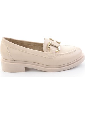 Bambi Bej  Kadın Loafer Ayakkabı K01257068209
