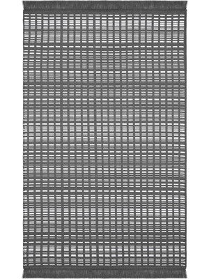 Hakay Cool Halı Lovely Koyu Gri Kilim Halı Çift Taraflı Makinede Yıkanabilir Mutfak Balkon Banyo Kilimi