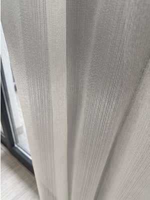Demor Home Trend Pırlanta Tül Kırık Beyaz Kanun Pile