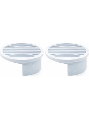 Hakay 2 Li Yuvarlak Gider Süzgeci ve Koku Önleyici Kapak, Banyo, Mutfak, Duş ve Zemin Giderlerinde Kullanıma Uygun, 10 cm Çap, Dayanıklı Plastik, Saç ve Atık Tutucu Izgaralı Tasarım, Kolay Temizlik