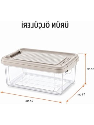 Frefly Store Şeffaf Kilitli Gıda Saklama Kabı, Sızdırmaz ve Istiflenebilir Tasarım
