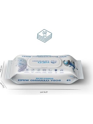 Aesco Koruyucu Krem Içerikli Islak Vücut Temizleme Mendili (50'li Set)