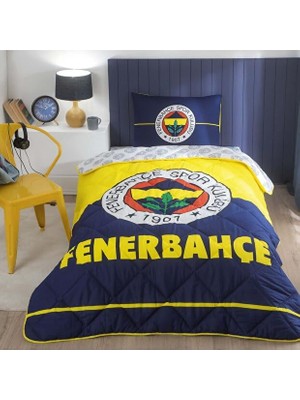 Hakay Fenerbahçe Logo Düz Pamuk-Polyester Uyku Seti, Çok Renkli, Tek Kişilik