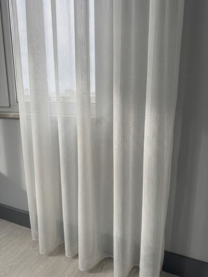 Demor Home Pırlanta Tül Perde Parlak Ağır Gramajlı 1/3 Sık Pileli Kırık Beyaz  Ütü Istemez Her Odaya Uygun Tül Perde