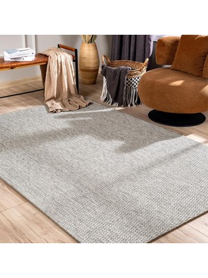 Aesco Koza Halı Loft Gri Tozumaz Salon Koridor Balkon Teras Bahçe Oturma Odası Halısı A0806A, 80 x 150