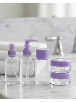 Seyahat Için 5’li Şeffaf Kozmetik Şişe Seti 30 ml