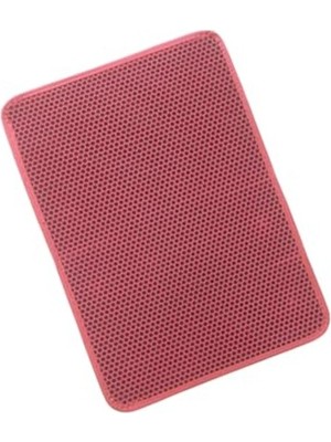 Frefly Store Kırmızı Elekli Kedi Tuvalet Önü Paspası, 60X42 cm