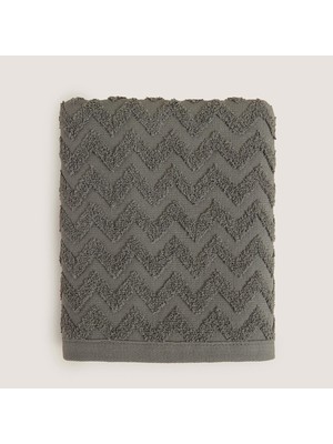 Aesco ZIGZAG%100 Pamuk Banyo Havlusu 70X140 cm Antrasit