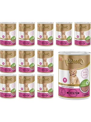 Frefly Store 12'li Paket 400 gr Tavuklu Pate Yaş Yavru Kedi Maması
