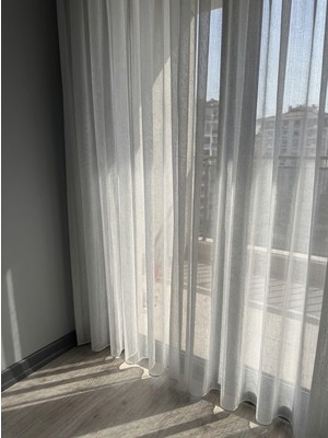 Favolli Pırlanta Kırık Beyaz Kanun 1/3 Pile Tül Perde