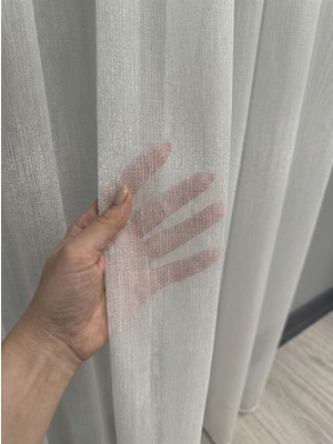 Perle Pırlanta Tül Perde 1/3 Sık Pile Ağır Gramaj Hazır Dikili