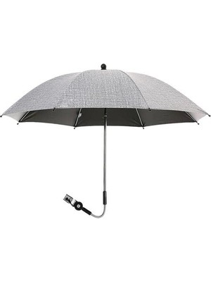 Frefly Store Valkyrie Bebek Arabası Için Ayrılabilir 360 Derece Ayarlanabilir 75 cm Şemsiye - Gri