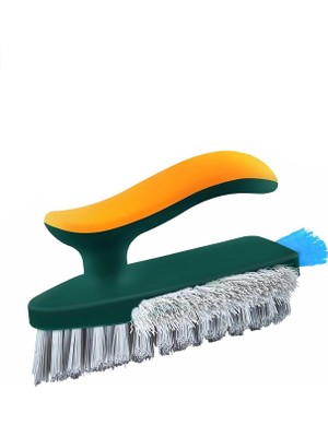 Frefly Store Aputue Yer Fırçası, 4'ü 1 Arada V-Şekilli Sert Kıllar ve Yumuşak Çekçekli Tasarım, Banyo ile Mutfak Fayans Araları Için Ergonomik Kaymaz Saplı Temizleme Fırçası, Ölü Köşeler ve Derz Temizleyici