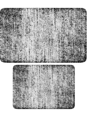 Frefly Store Sevimli Tasarımlı Mikrofiber 2'li Takım Banyo Paspası, Kaymaz Taban, Makinede Yıkanabilir (40X60_50X80)