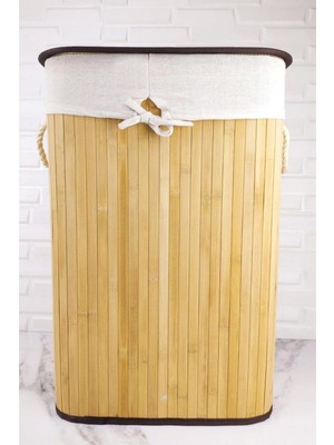 Frefly Store Digithome Dikdörtgen Bambu Çamaşır Sepeti Naturel CL-6002-01
