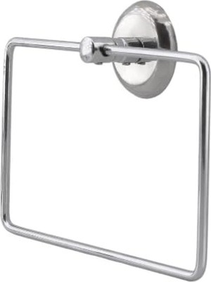 Frefly Store Parlak Krom Kaplama Kare Havlu Halkası, Modern Banyo Aksesuarı