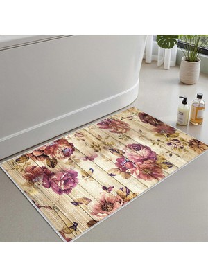 Frefly Store Monnhein Banyo Paspası, Yumuşak Banyo Halısı, Kaymaz Dot Tabanlı, Su Emici, Makinede Yıkanabilir - 50 x 80 cm