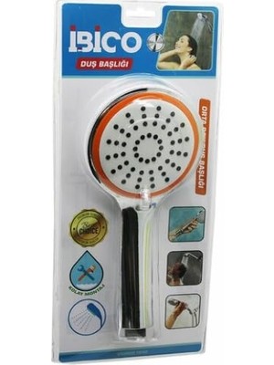 Frefly Store Krom Duş Başlığı, Yuvarlak Bombeli, 10.7 cm Çap, Kademeli Akış, Vakumlu, 13 cm Saplı, Orta Boy