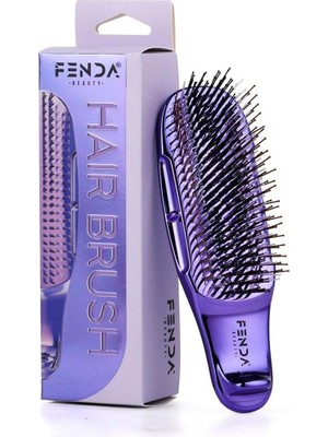 Frefly Store Fenda Profesyonel 4 Pinli Kompakt Mor Saç Fırçası