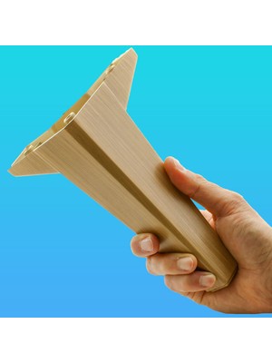 Frefly Store BADEM10 Sedir Mobilya Kanepe Sehpa Tv Ünitesi Baza Koltuk Ayağı Ahşap Desenli Açık Ceviz Renk 18 cm Ayak
