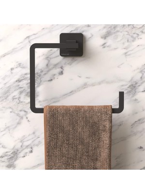 Frefly Store Tekno-Tel 11.MG.335.01 Ömür Boyu Paslanmaz Havluluk Mat, Siyah, Small